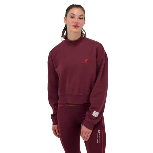 Women's Classic Cropped Mockneck Sweatshirt - Fig