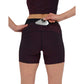 Women's Striped Cadence 5" Compression Short - Black/Fig