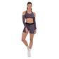 Women's Striped Cadence 5" Compression Short - Fig/Vintage Blue