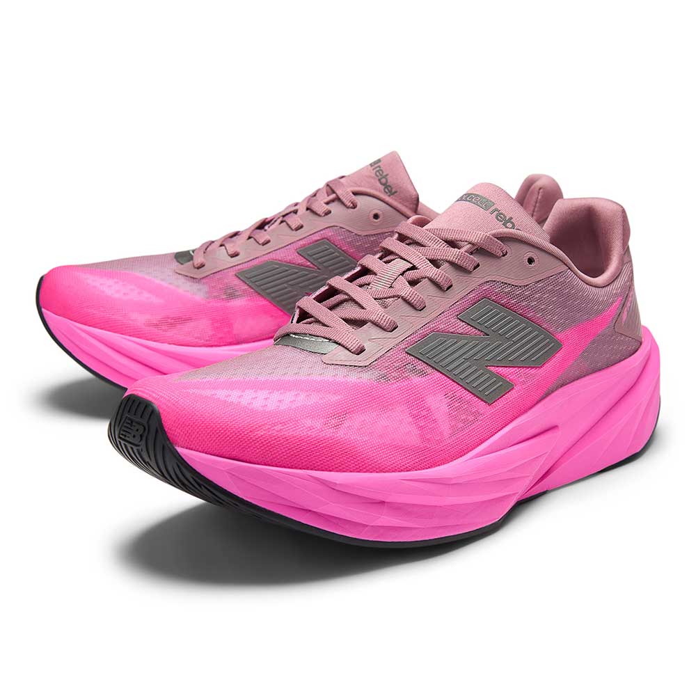 Men's FuelCell Rebel v5 Running Shoe - Pink Heat/Rosewood - Regular (D)