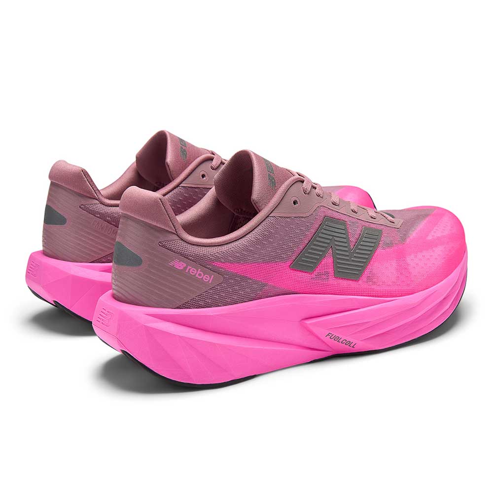 Men's FuelCell Rebel v5 Running Shoe - Pink Heat/Rosewood - Regular (D)