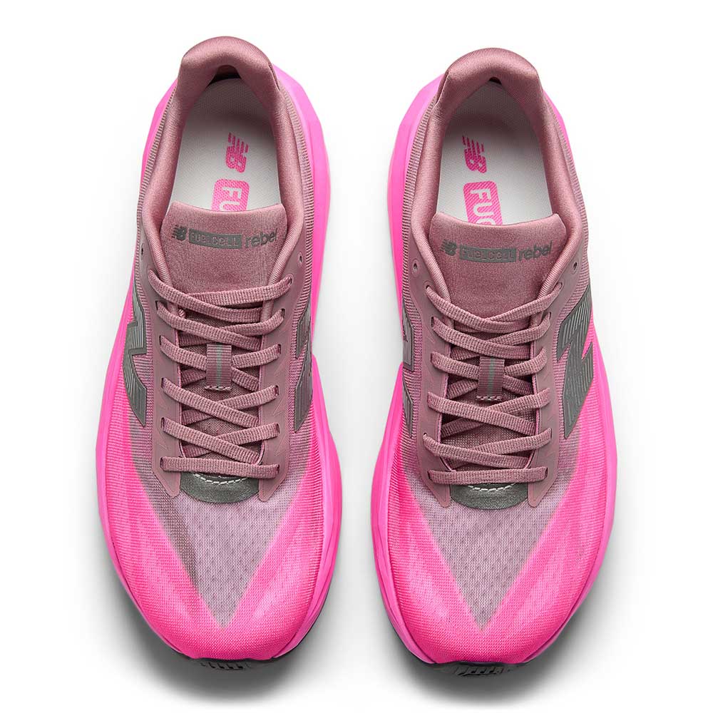Men's FuelCell Rebel v5 Running Shoe - Pink Heat/Rosewood - Regular (D)