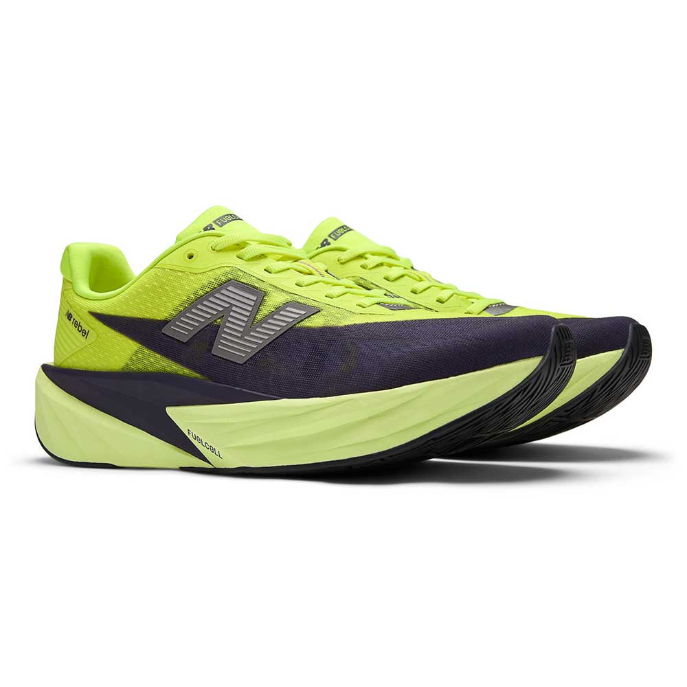 Men's FuelCell Rebel v5 Running Shoe - Alkaline Green/Boysenberry/Dark Silver Metallic - Regular (D)