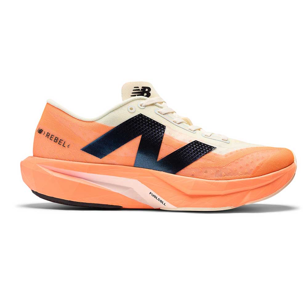 Men's FuelCell Rebel v4 Running Shoe - Hot Mango/Angora - Wide (2E)