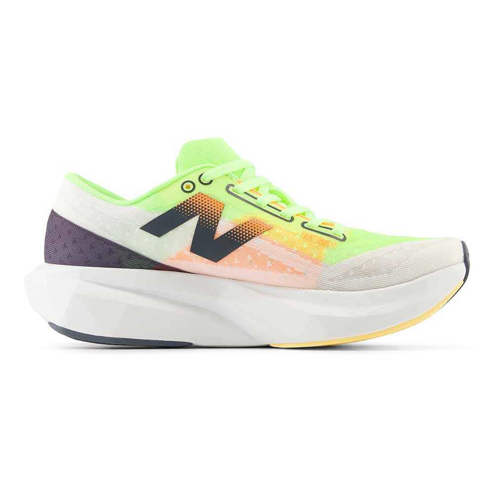 Men's FuelCell Rebel v4 Running Shoe - White/Bleached Lime Glo - Regul ...