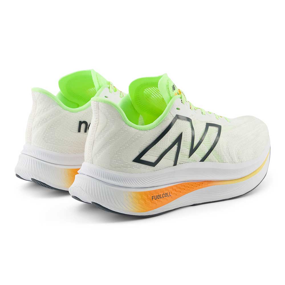 Men's FuelCell SuperComp Trainer v2 Running Shoe - White/Bleached Lime Glo - Regular (D)