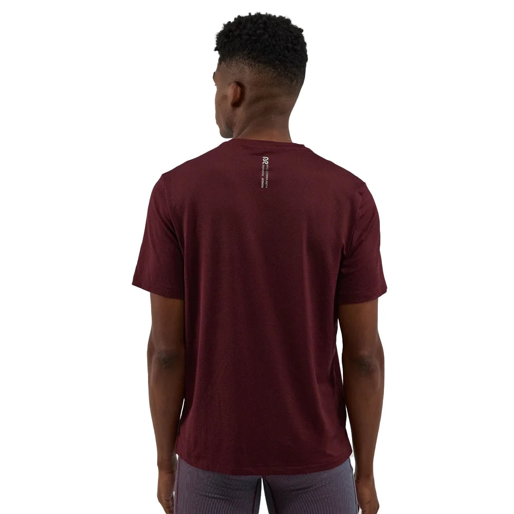 Men's Short Sleeve Performance Tee - Fig/Vintage Blue