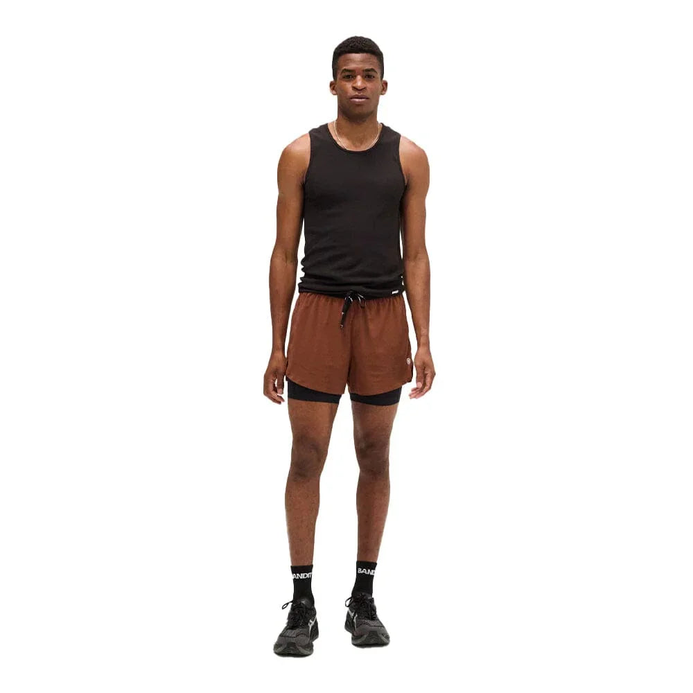 Men's Rib Fitted Tank - Black