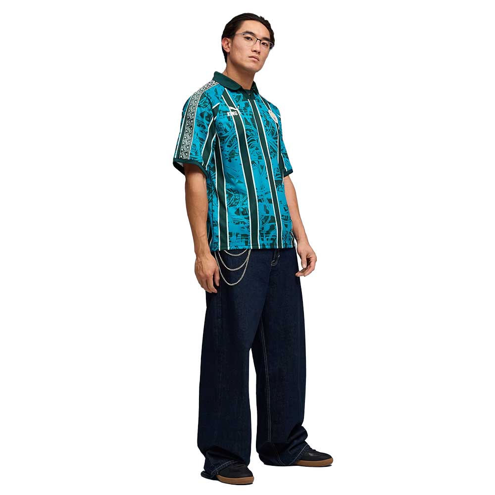 MCFC King Retro Jersey - Tropical Blue/Deep Navy
