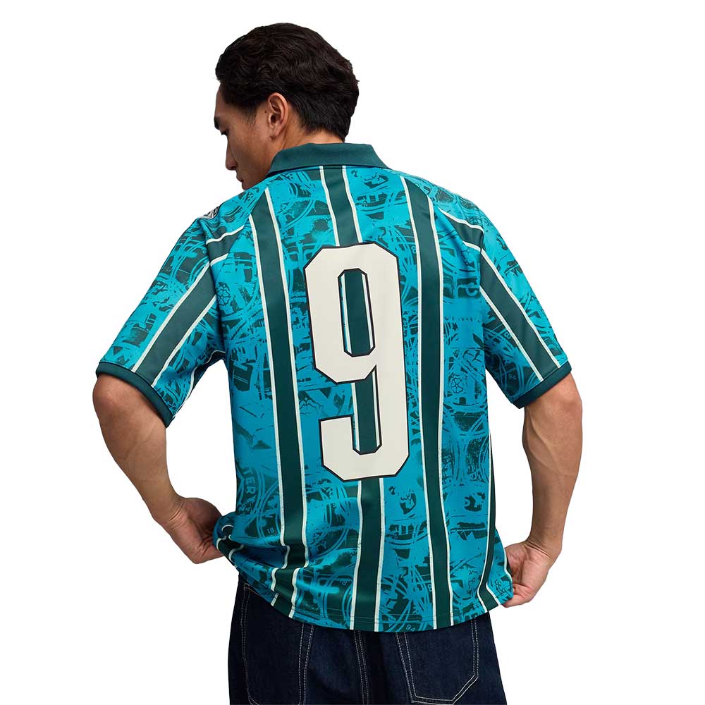 MCFC King Retro Jersey - Tropical Blue/Deep Navy