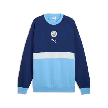 MCFC ftblCulture Relaxed Crew - Blue Jewel/Team Light Blue