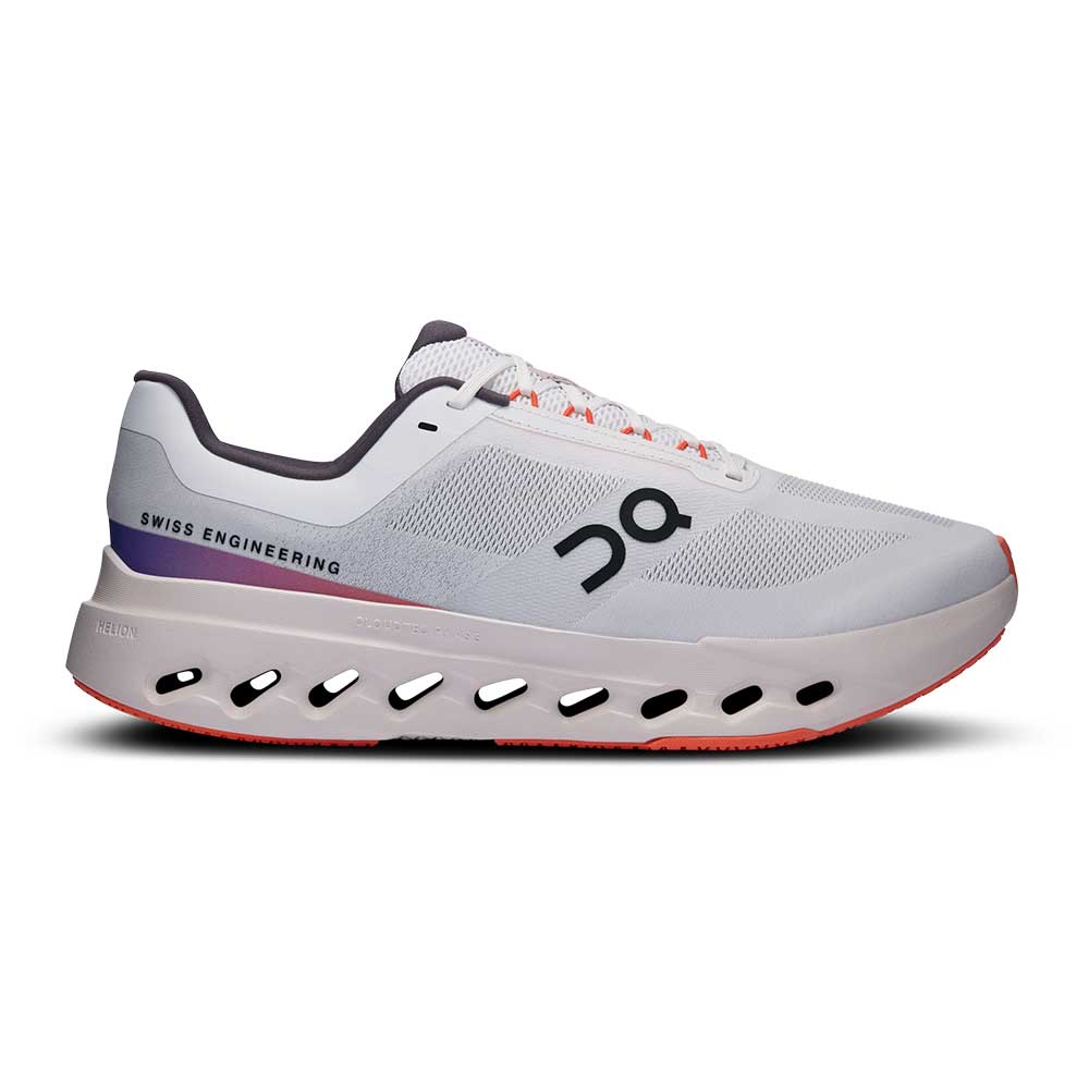 Men's Cloudsurfer Next Running Shoe - White/Flame - Wide (2E)