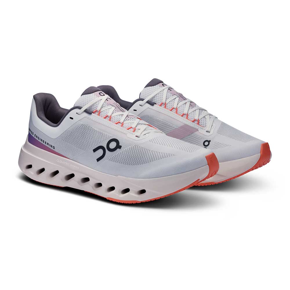 Men's Cloudsurfer Next Running Shoe - White/Flame - Wide (2E)