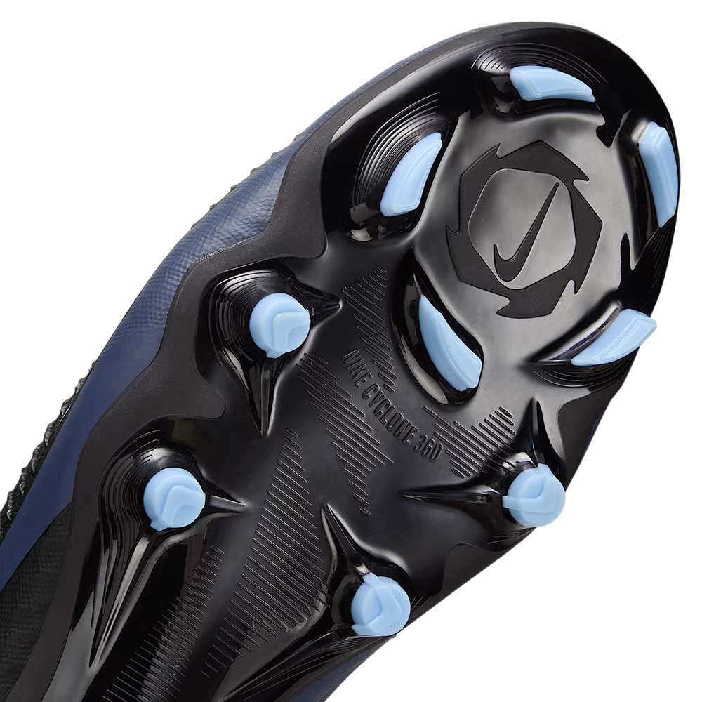 Phantom 6 Low Academy FG/MG Soccer Cleat - Black/Black - Regular (D)