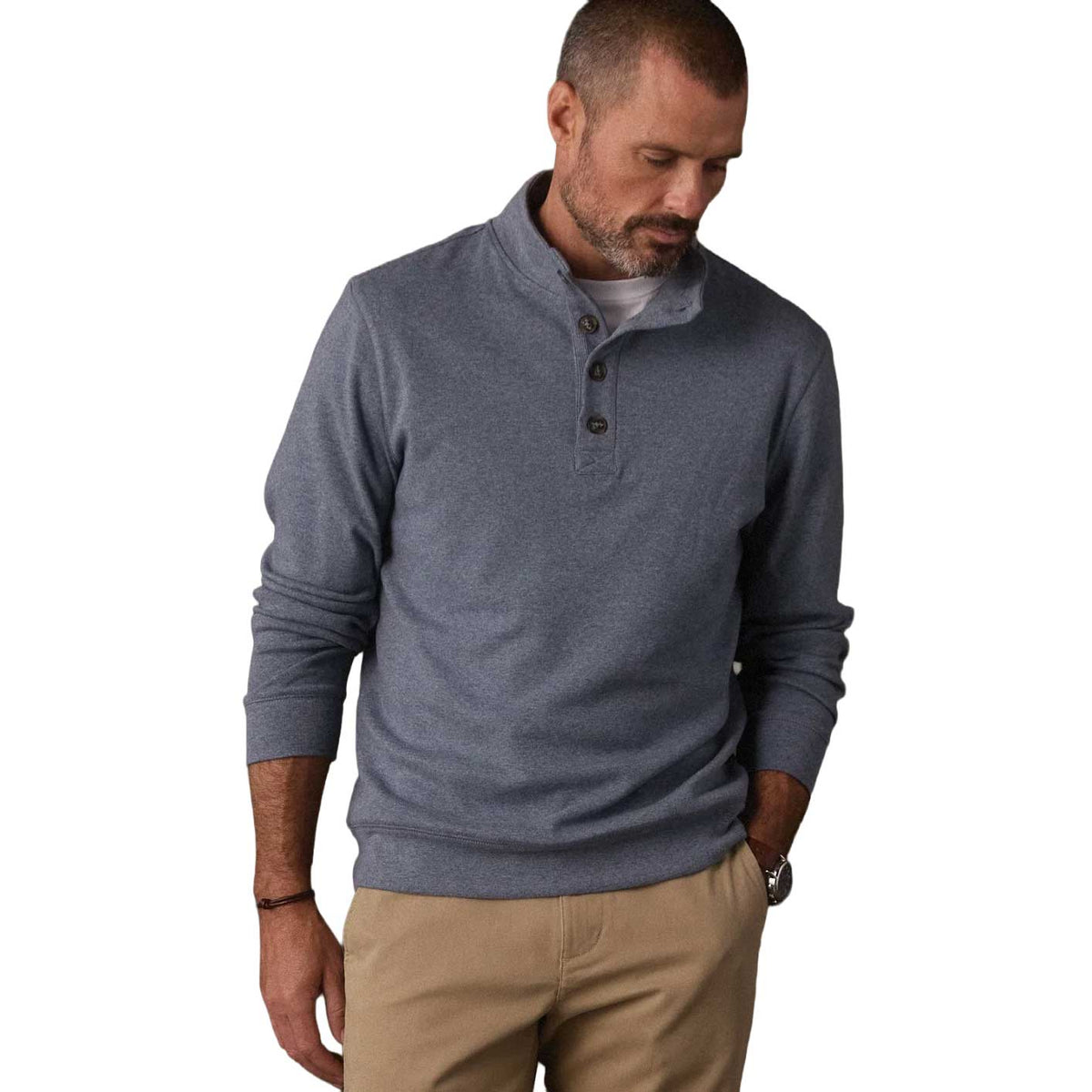 Men's Puremeso Button Popover - Bluestone