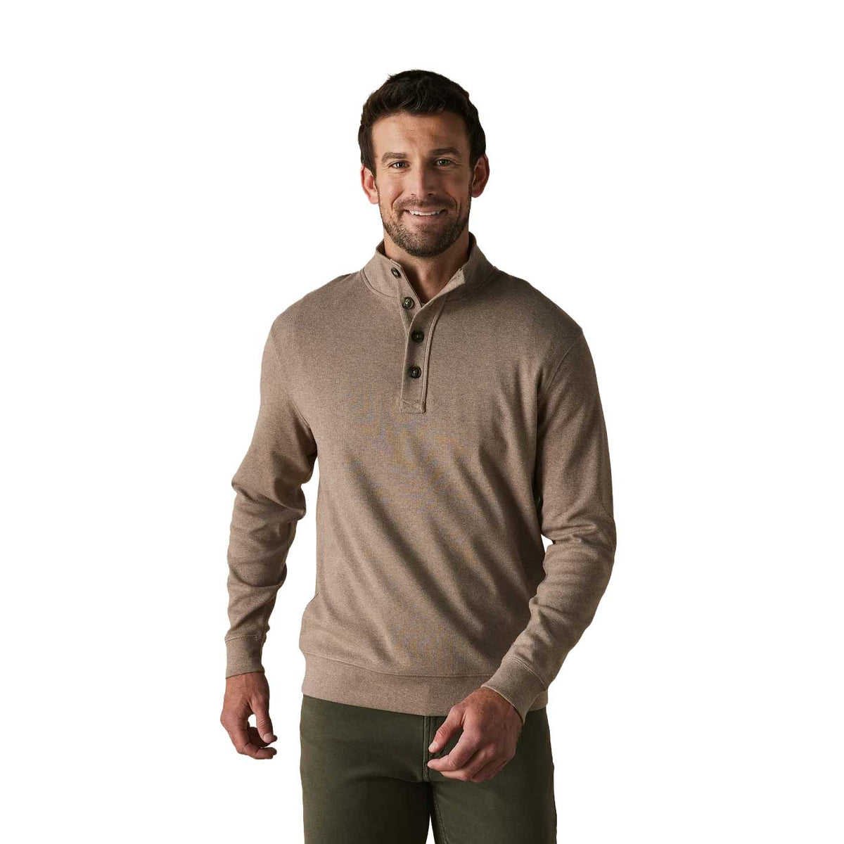 Men's Puremeso Button Popover - Taupe