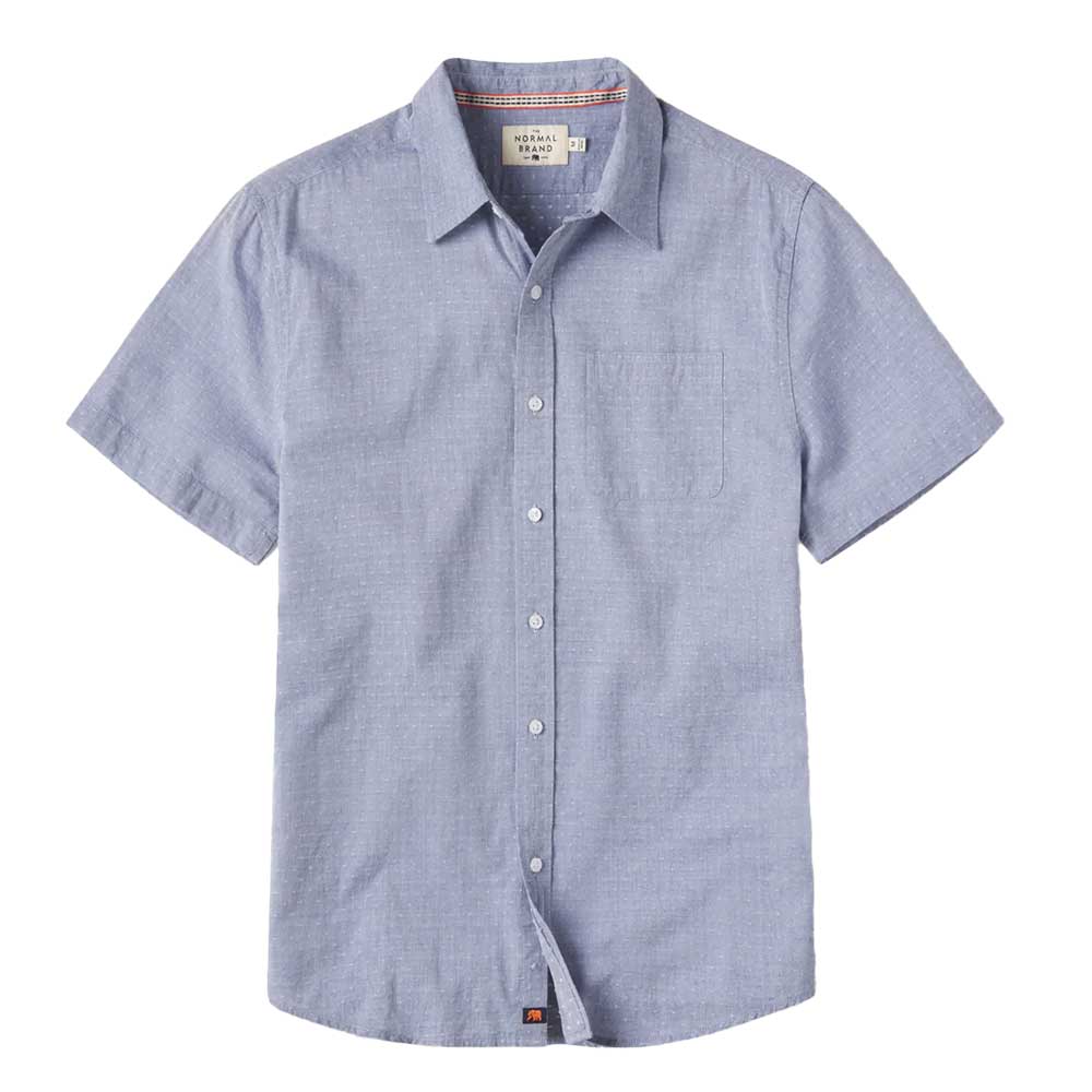 Men's Freshwater Button Up Shirt - Blue Dobby