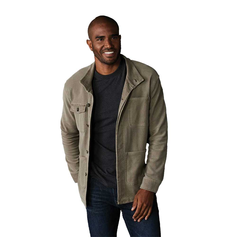 Men's Comfort Terry Chore Coat - Taupe