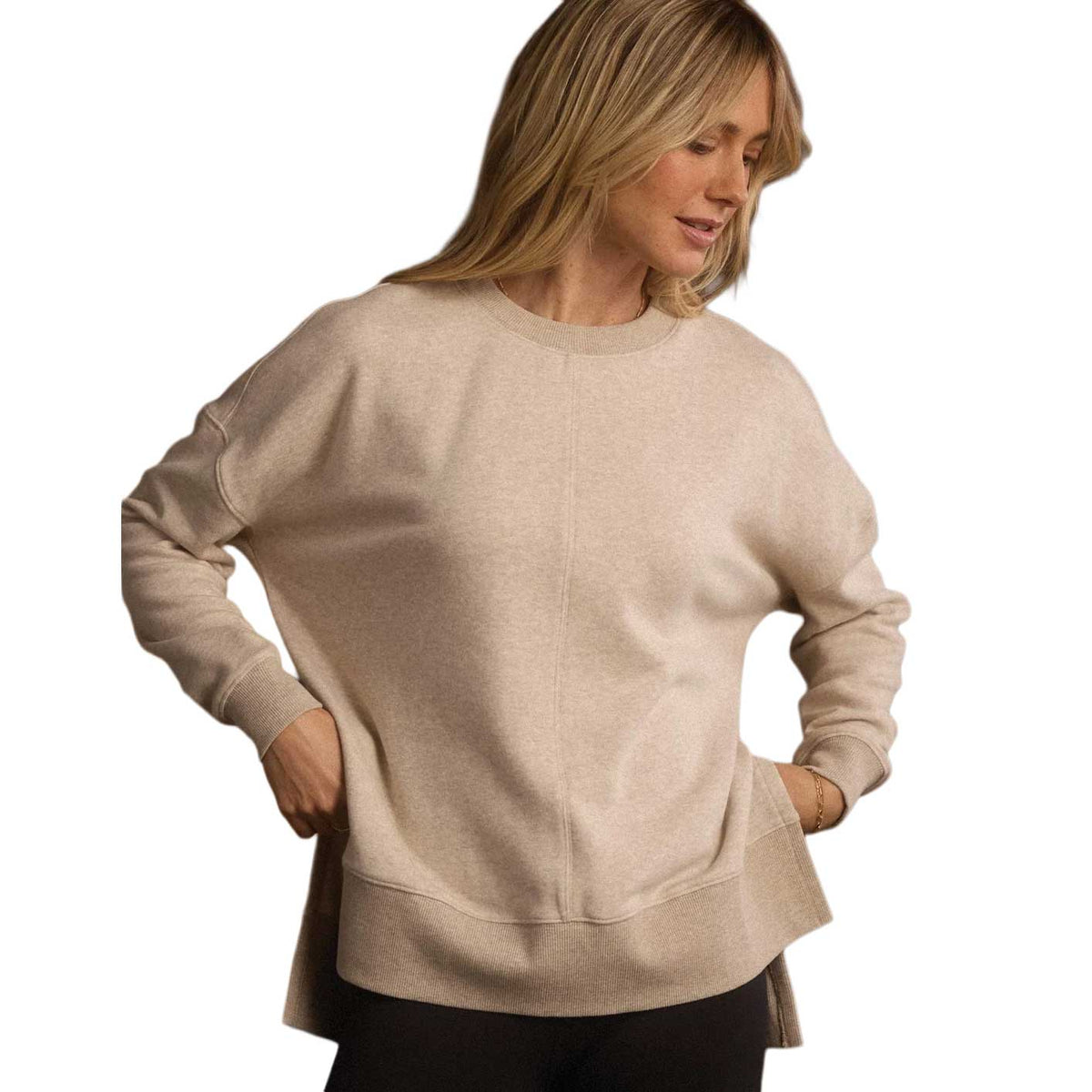 Women's Fleece Puremeso Splitside Pullover - Fawn