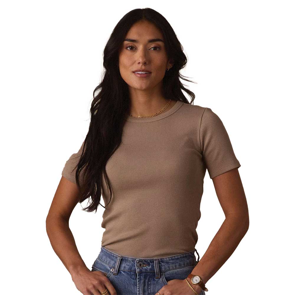Women's Normal Rib Tee - Fawn