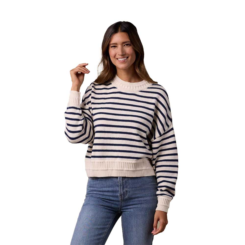 Women's Maritime Crewneck - Cream/Navy