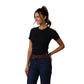 Women's Normal Rib Tee - Black