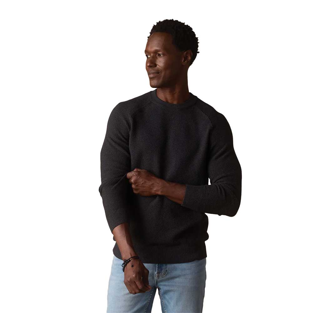 Men's Coolmax Textured Crewneck Sweater - Charcoal