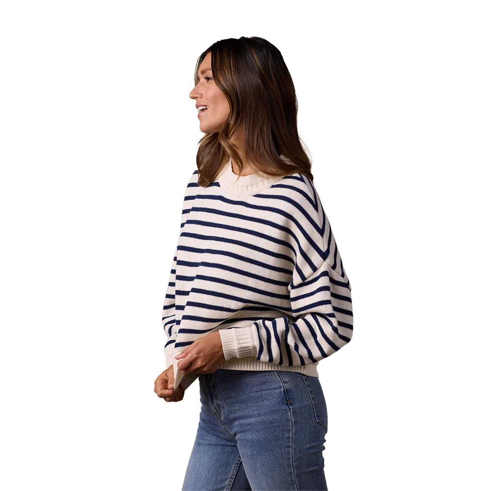 Women's Maritime Crewneck - Cream/Navy