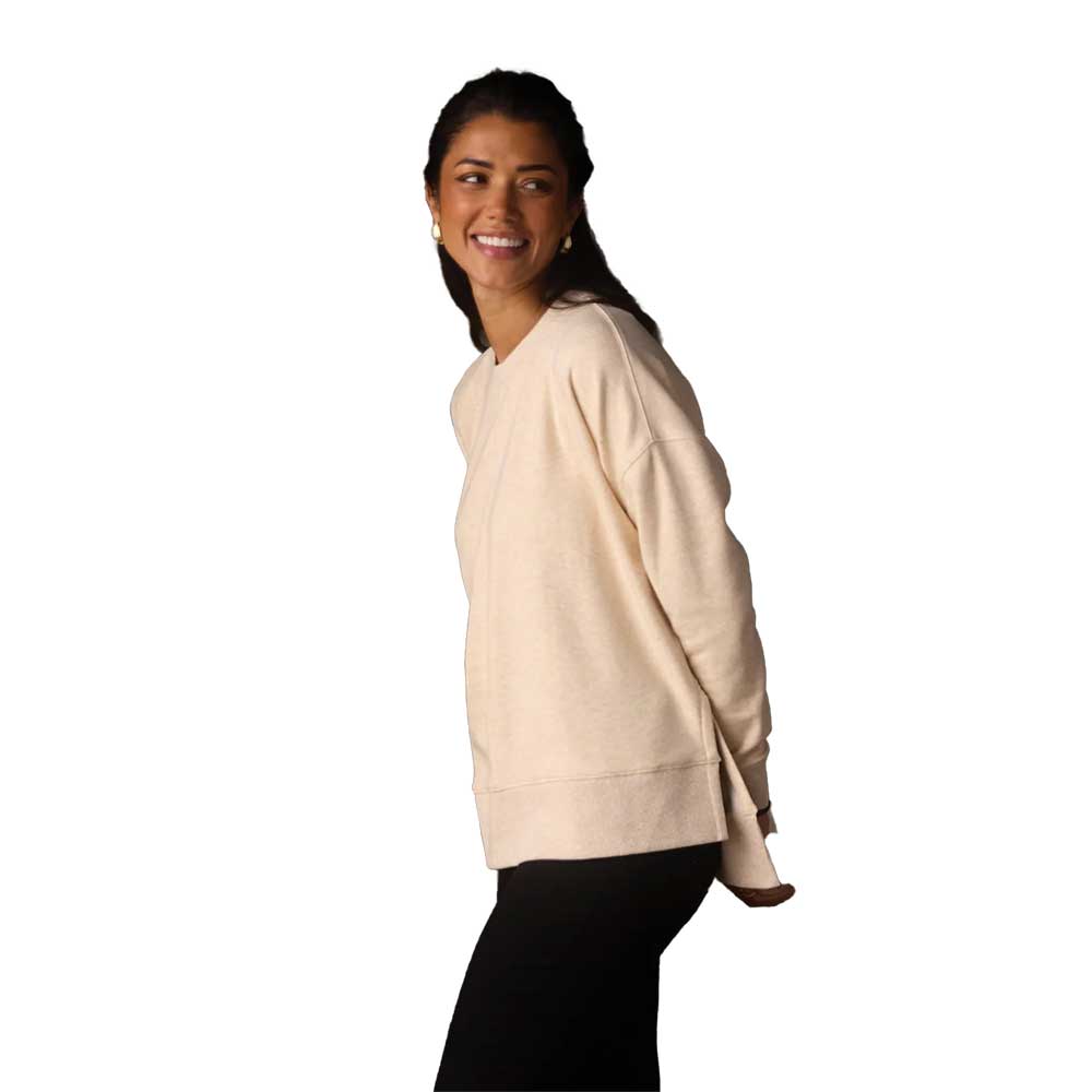 Women's Puremeso Fleece Splitside Pullover - Oat