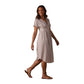 Women's Freshwater Deep V Button Thru Dress - Vintage Blue Stripe