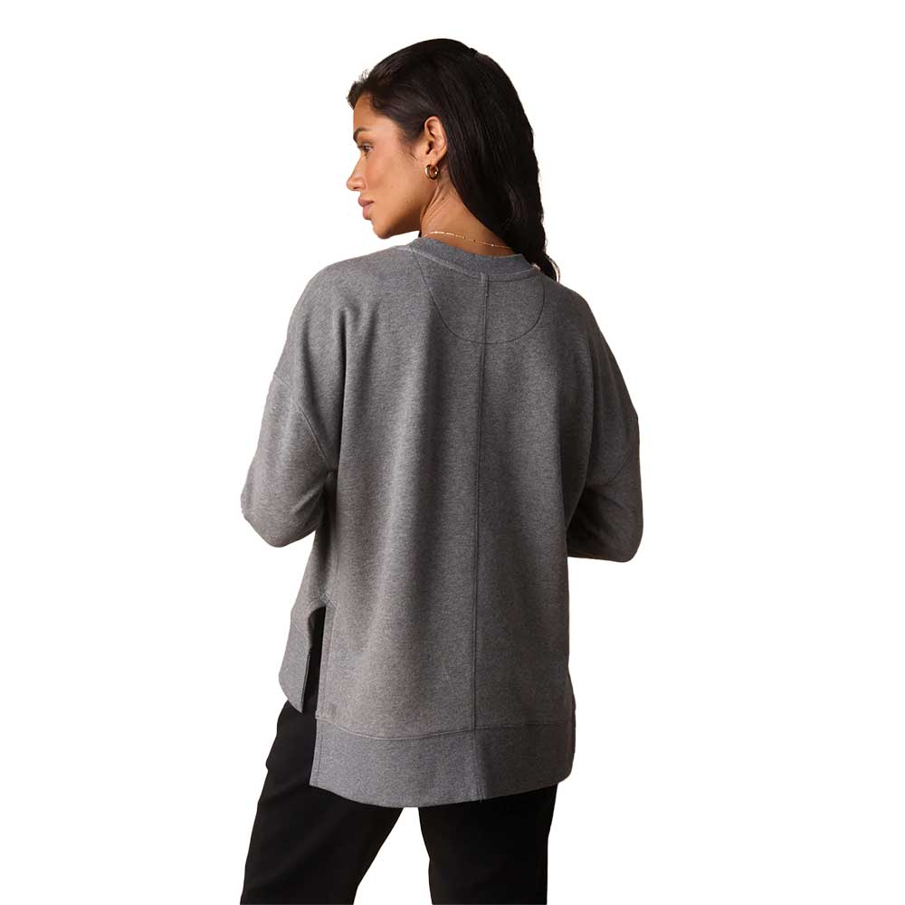 Women's Puremeso Fleece Splitside Pullover - Heather Grey