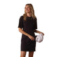 Women's Normal Jersery T-Shirt Dress - Washed Black