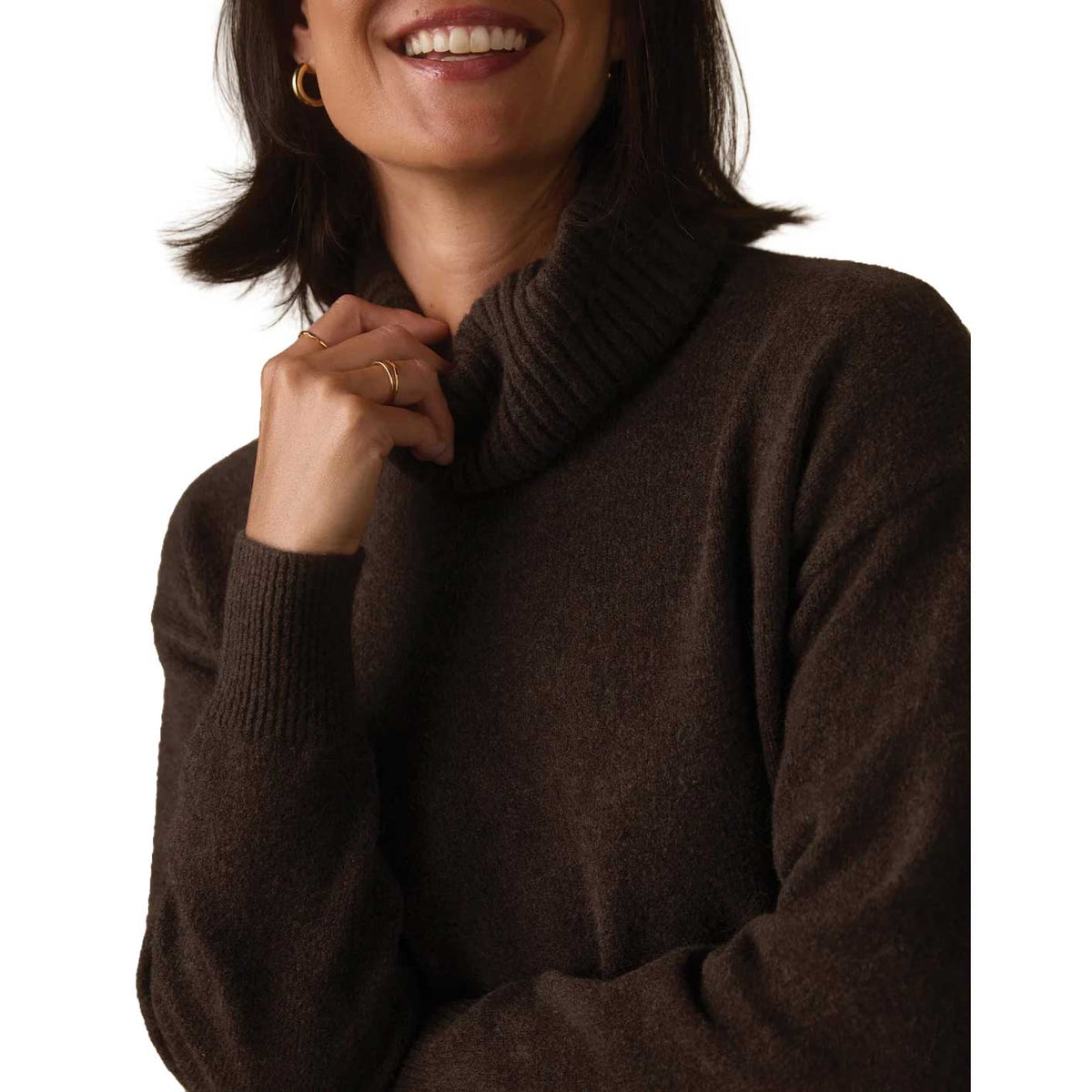Women's Arvada Hi-Neck Sweater - Umber