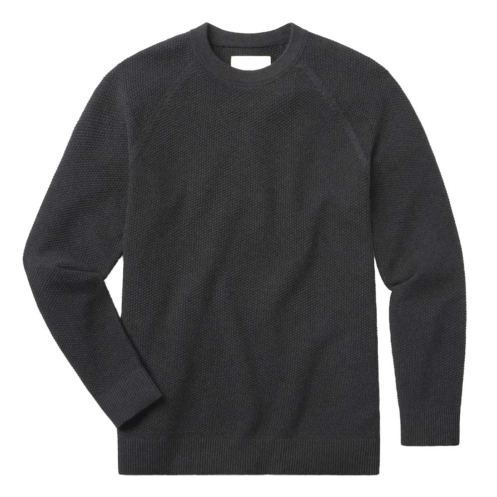 Men's Coolmax Textured Crewneck Sweater - Charcoal