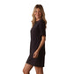 Women's Normal Jersery T-Shirt Dress - Washed Black