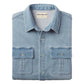 Men's Comfort Terry Jean Shirt Jacket - Light Wash