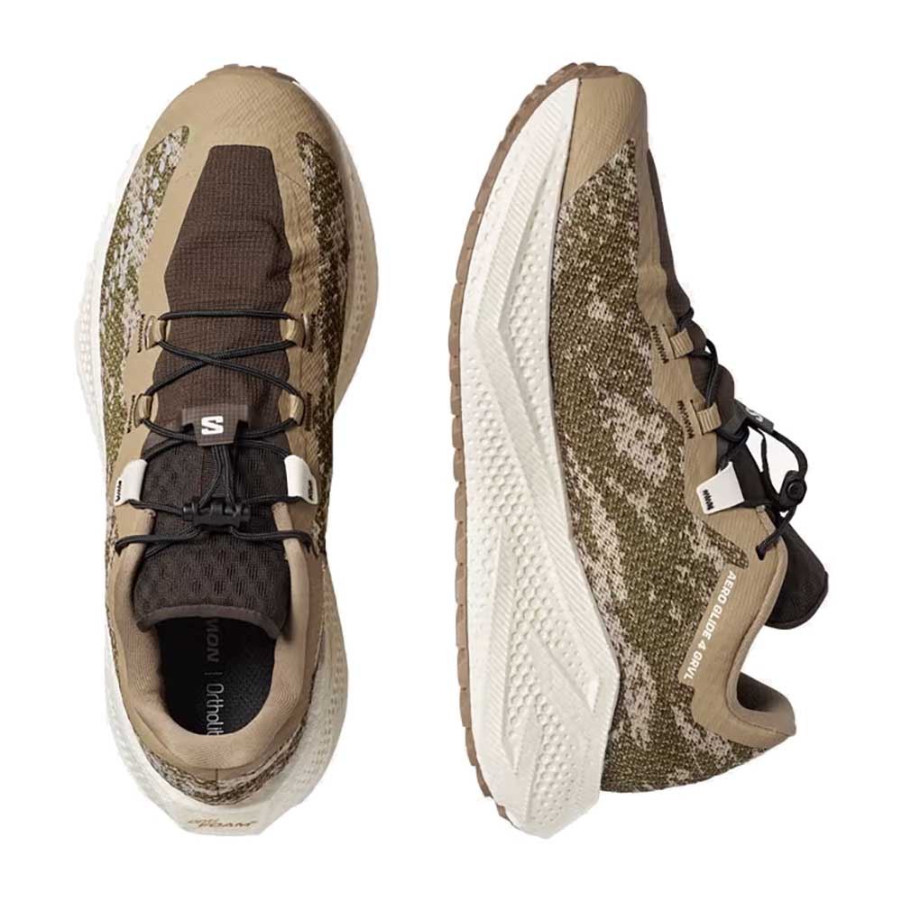 Men's Aero Glide 4 GRVL  Running Shoe - Safari/Vanilla Ice/Earth Brown - Regular (D)