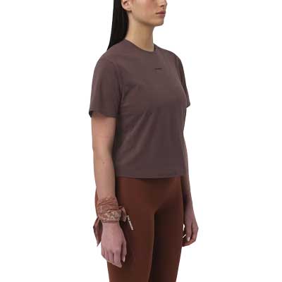Women's Trackline Short Sleeve Tee - Coffee Bean