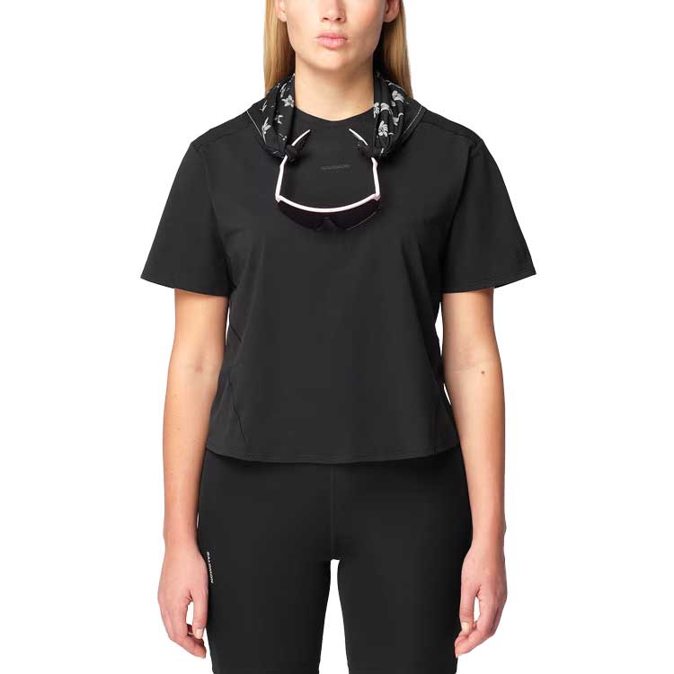 Women's Trackline Short Sleeve Tee - Deep Black