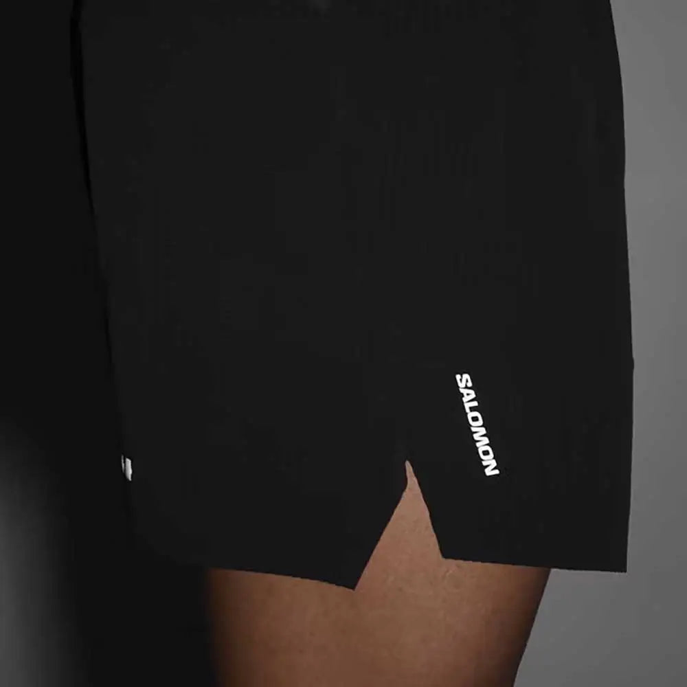 Men's Sense Aero Split Stow 5" Shorts - Deep Black