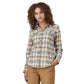 Women's Long-Sleeved Organic Cotton Midweight Fjord Flannel Shirt - Fields: Natural