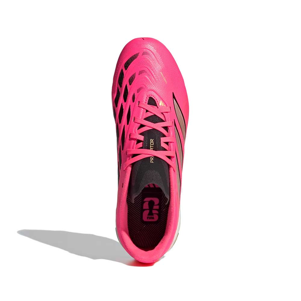 JR Predator League FG Soccer Cleat - Solar Turbo/Thermal Chrome/Core Black - Regular (D)