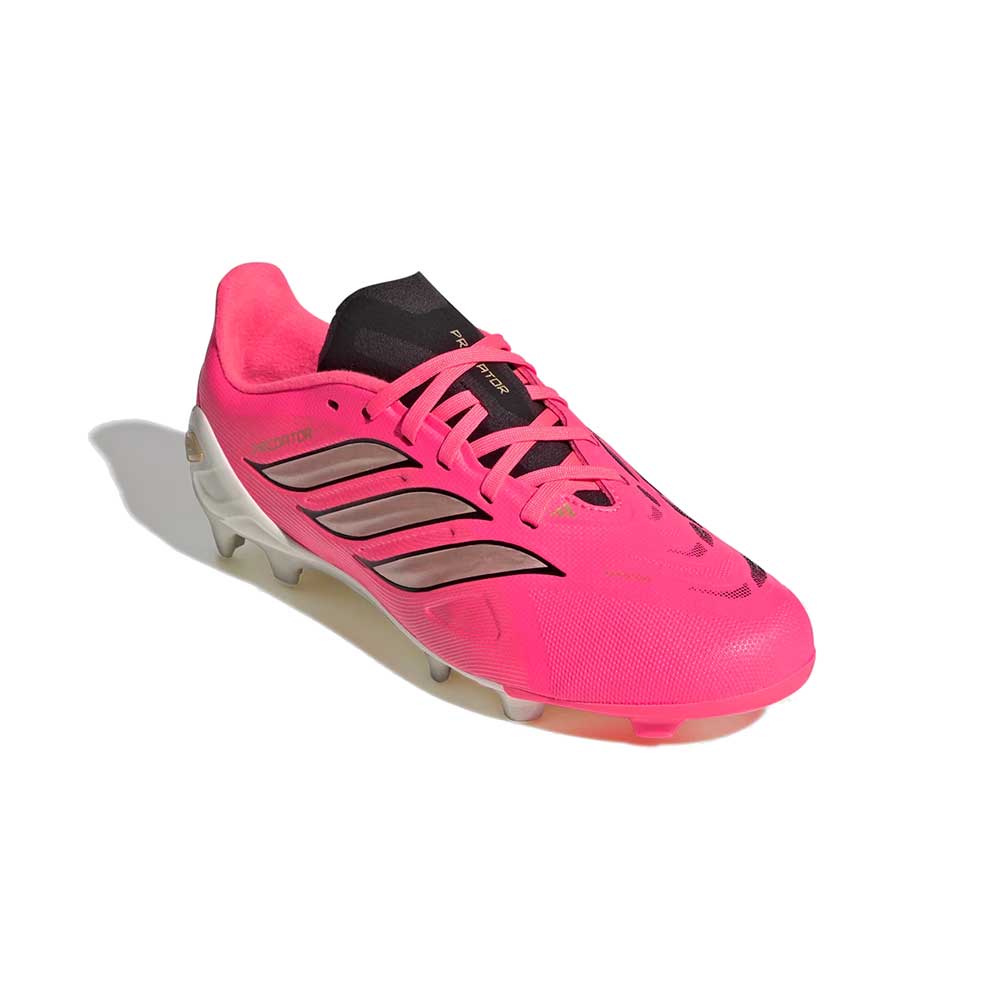 JR Predator League FG Soccer Cleat - Solar Turbo/Thermal Chrome/Core Black - Regular (D)