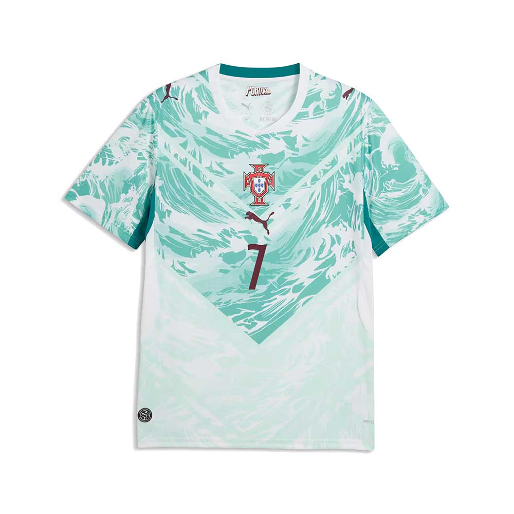 FPF Ronaldo Replica Away Jersey - Puma White/Green Lagoon