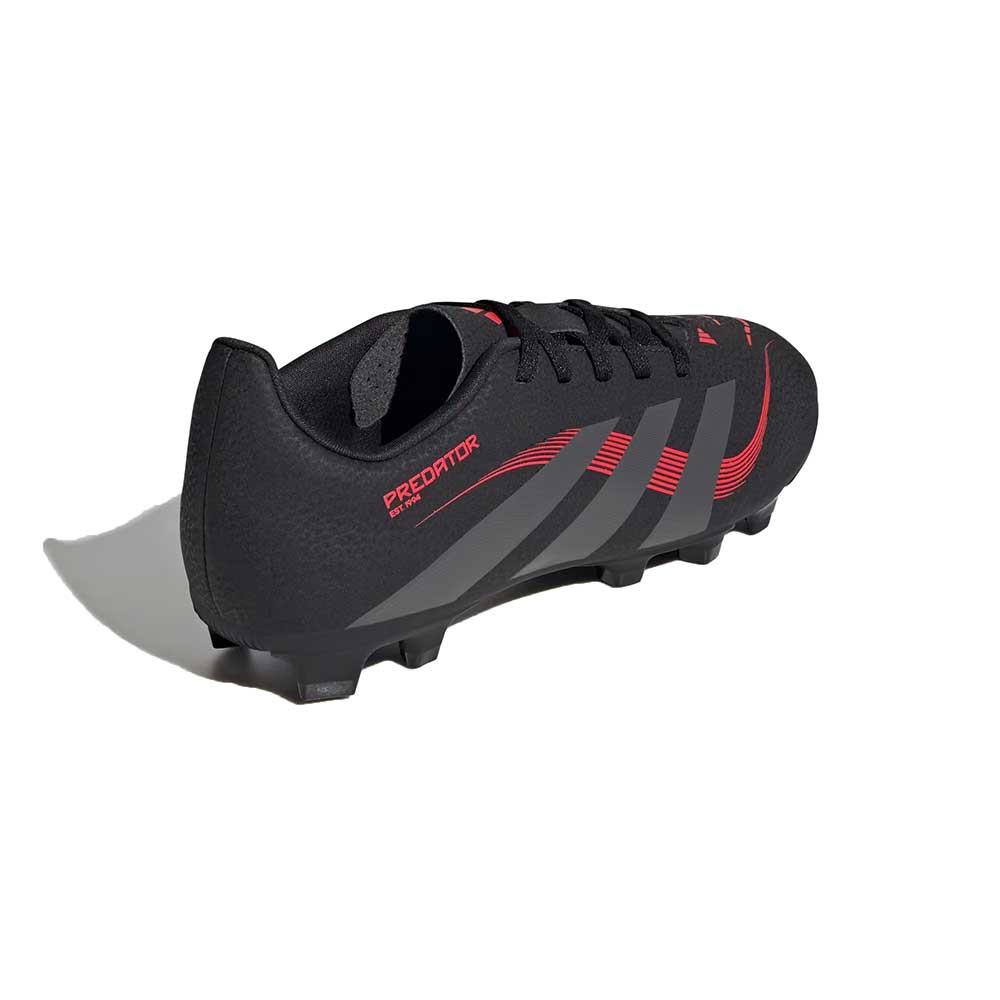 Youth JR Predator Club FG Soccer Cleat - Core Black/Grey Four/Lucid Red - Regular (D)