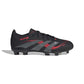 JR Predator League FG Soccer Cleat - Core Black/Grey Four/Lucid Red - Regular (D)