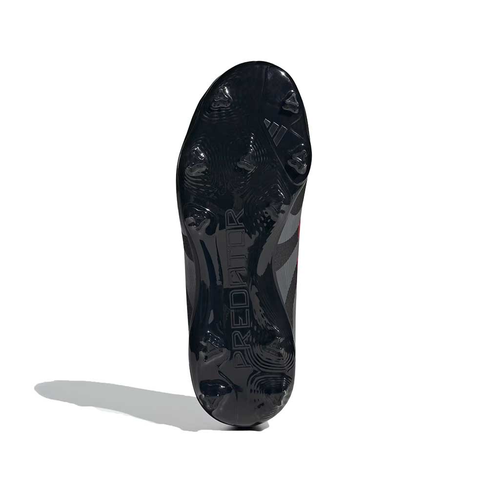 JR Predator League FG Soccer Cleat - Core Black/Grey Four/Lucid Red - Regular (D)