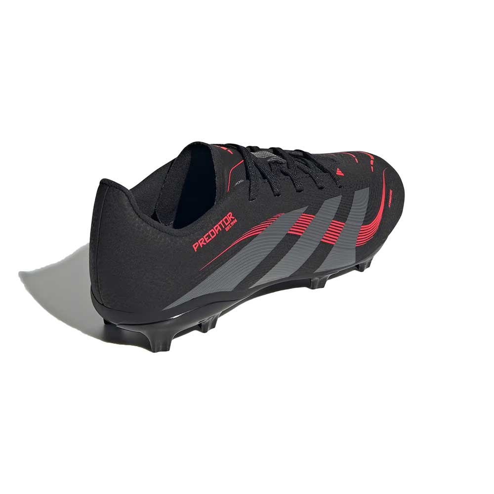 JR Predator League FG Soccer Cleat - Core Black/Grey Four/Lucid Red - Regular (D)
