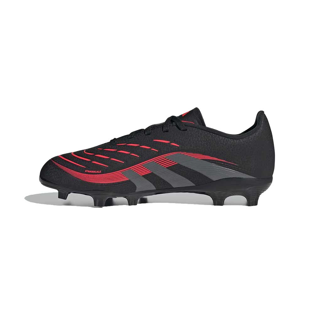 JR Predator League FG Soccer Cleat - Core Black/Grey Four/Lucid Red - Regular (D)