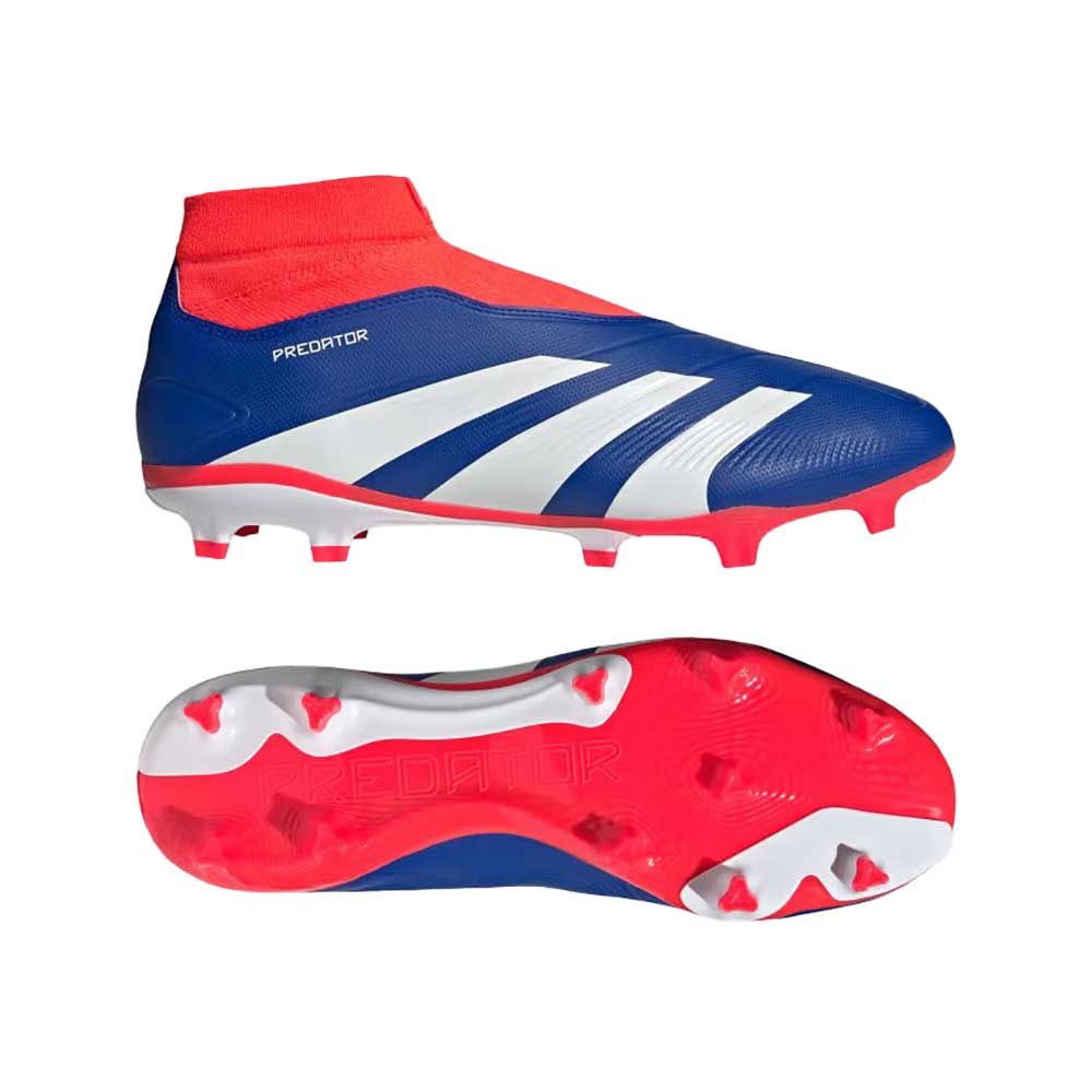 Men's Predator League LL FG Soccer Cleats - Lucid Blue/Cloud White/Solar Red - Regular (D)